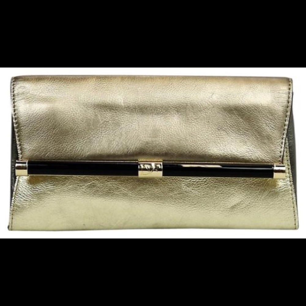 Diane Von Furstenberg Gold Clutch
